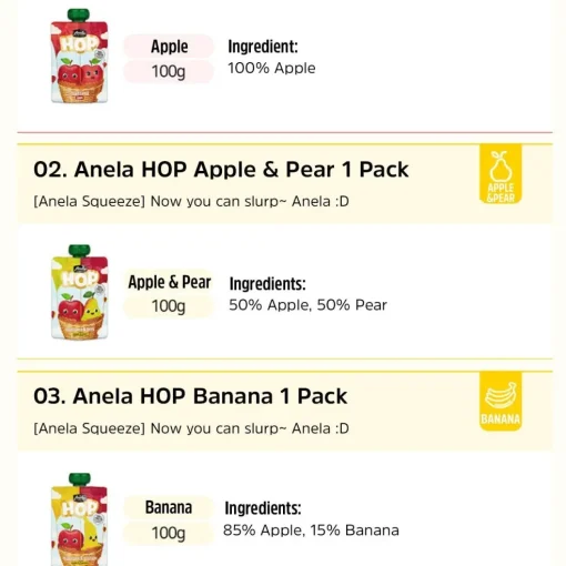 Anela Squeeze - Apple & Banana