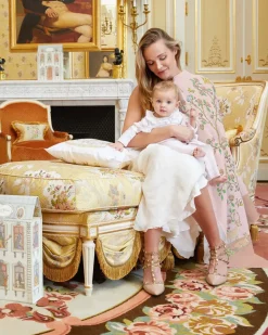 Atelier Choux Carré In Bloom Pink Swaddle