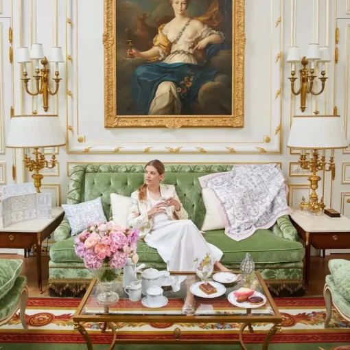 Atelier Choux Carré Toile de Jouy Pink