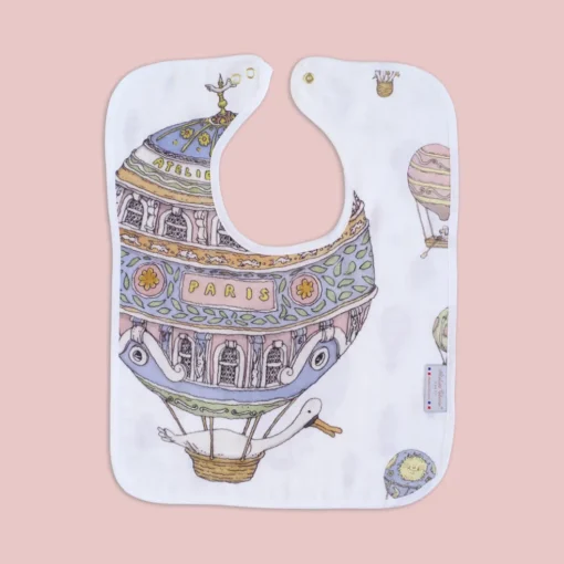 Atelier Choux Large Bib - Gold Snaps