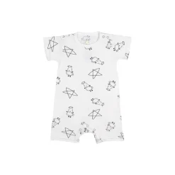 Baa Baa Sheepz Romper Short Sleeve Cute Big Star & Sheepz - White