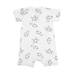 Baa Baa Sheepz Romper Short Sleeve Cute Big Star & Sheepz - White