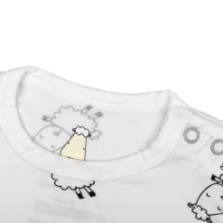 Baa Baa Sheepz Romper Short Sleeve Cute Big Star & Sheepz - White