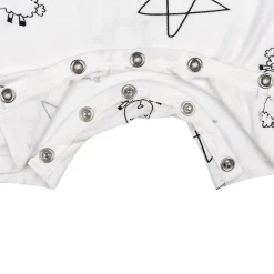Baa Baa Sheepz Romper Short Sleeve Cute Big Star & Sheepz - White