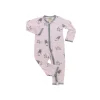 Baa Baa Sheepz Romper Zip Big Star & Sheepz Pink with Grey Border
