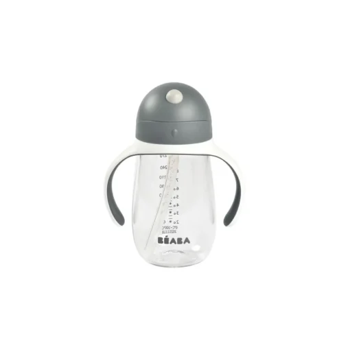 Beaba 2-in-1 Straw Cup 300ml - Charcoal