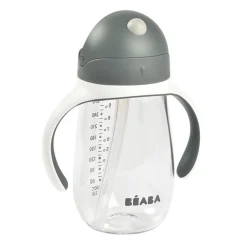 Beaba 2-in-1 Straw Cup 300ml - Charcoal