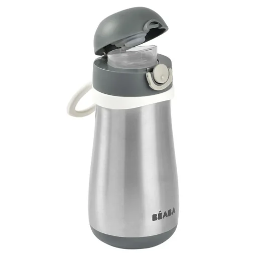 Beaba Stainless Steel Spout Bottle 350 ml Charcoal