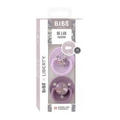 BIBS x LIBERTY Delux Silicone Pacifier Twin Pack (0-3 years)