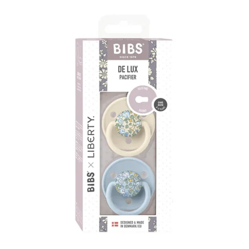 BIBS x LIBERTY Delux Silicone Pacifier Twin Pack (0-3 years)