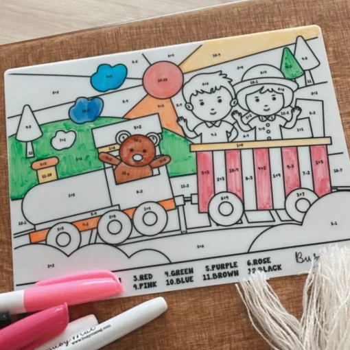 Busymat Travel Placemat - Maths Train