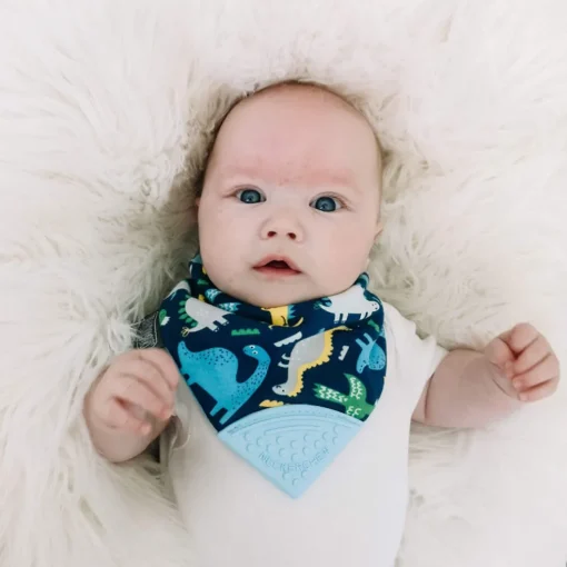 Cheeky Chompers Baby Dino Neckerchew - Teething Dribble Bib