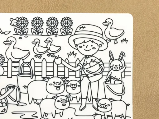 Colouroo Animal Farm: Search & Colour Mat