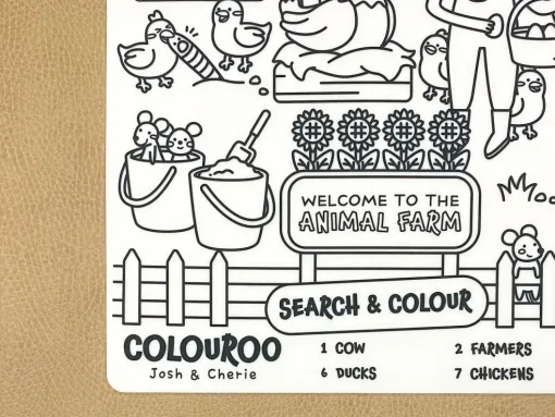 Colouroo Animal Farm: Search & Colour Mat