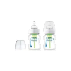 Dr Brown's Glass Wide Neck "Options+" 150ml Bottle - 2pack