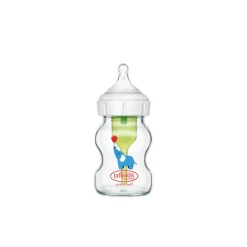 Dr Brown’s Options+ Wide Neck Glass Bottle, 150ml, 1-Pack