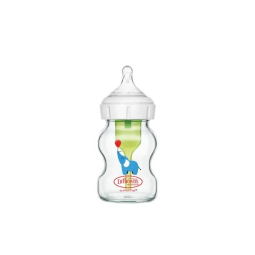 Dr Brown’s Options+ Wide Neck Glass Bottle, 150ml, 1-Pack