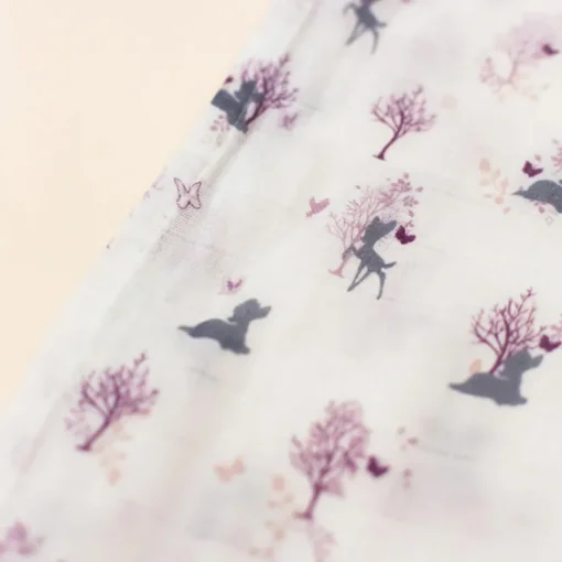 Elly Organic Cotton Swaddle - Forest Bambi