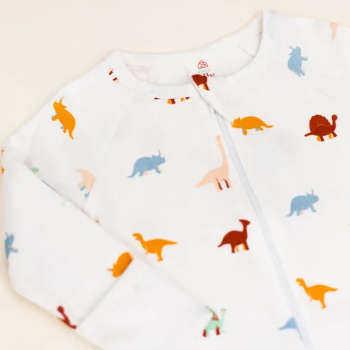 Elly Raglan Sleepsuit - Dino