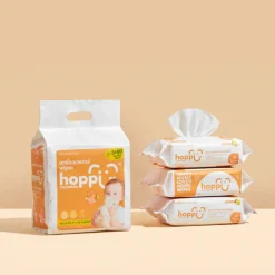 Hoppi Baby Antibacterial Wipes [Bundle of 3](3x80 Wipes)