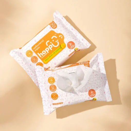 Hoppi Baby Antibacterial Wipes [Bundle of 5] (5x20 Wipes)