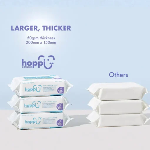 Hoppi Baby Wet Wipes [Bundle of 5packs] (5x20 wipes)