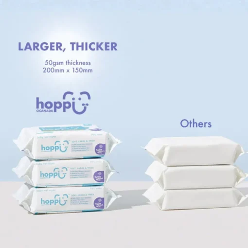 Hoppi Baby Wet Wipes [Bundle of 3] (3x80 wipes)