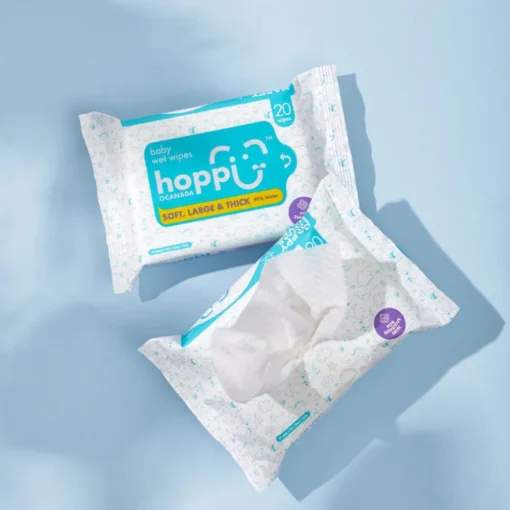 Hoppi Baby Wet Wipes [Bundle of 5packs] (5x20 wipes)
