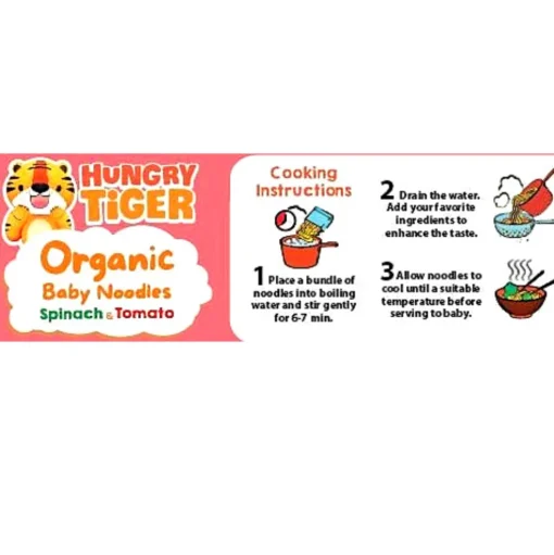 Hungry Tiger Organic Baby Noodles - Spinach & Tomato