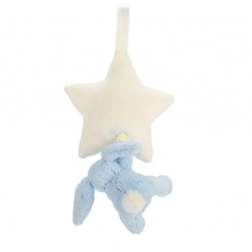 Jellycat Bashful Blue Bunny Star Musical Pull