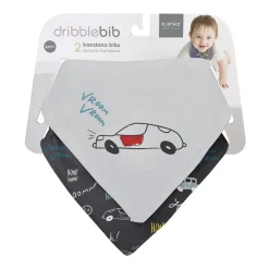Kushies Bandana Bib 2 Pack - Cars