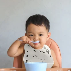 Kushies Silicatch Bib - Spilt Milk