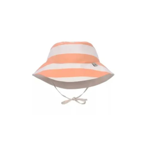 Lassig Sun Protection Bucket Hat, Block Stripes Milky Peach