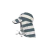 Lassig Sun Protection Flap Hat, Block Strips Blue