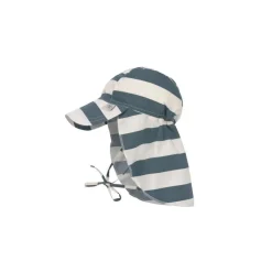Lassig Sun Protection Flap Hat, Block Strips Blue
