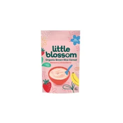 Little Blossom Organic Brown Rice Cereal | Banana & Strawberry