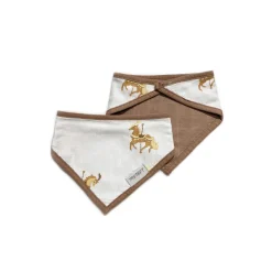 Little Rei Bandana Bib 2 Pc - Carousel Horses