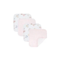 Living Textiles 4 Pack Wash Cloths