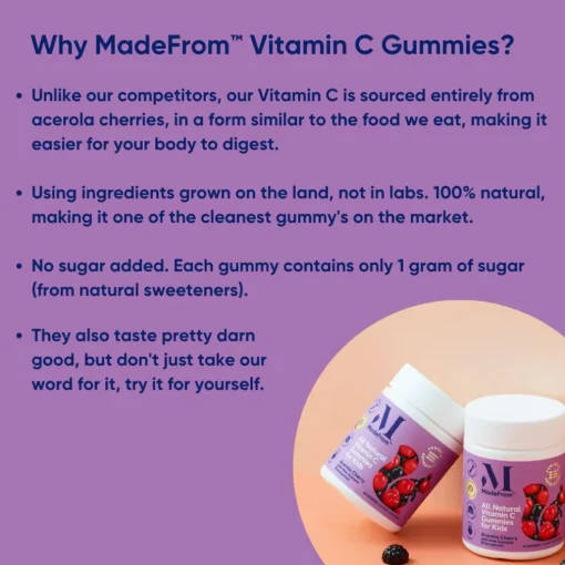 MadeFrom All Natural Vitamin C Gummies for Kids