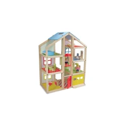 Melissa & Doug Hi-Rise Wooden Dollhouse and Furniture Set