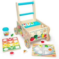 Melissa & Doug Wooden Shape Sorting Grocery Cart