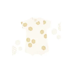 Motherswork x Le Petit Society Baby Organic Short Sleeve Romper in Dandelion Print