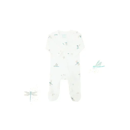 Motherswork x Le Petit Society Baby Organic Zip Sleepsuit in Dragonfly Print