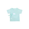 Motherswork x Le Petit Society Baby Organic Short Sleeve Kimono Top in Cloud Print