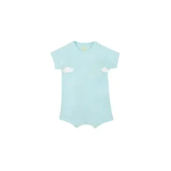 Motherswork x Le Petit Society Baby Organic Short Sleeve Romper in Cloud Print