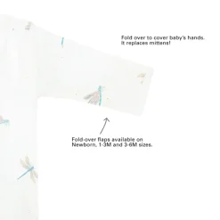 Motherswork x Le Petit Society Baby Organic Zip Sleepsuit in Dragonfly Print
