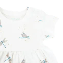 Motherswork x Le Petit Society Baby Girl Organic Dress in Dragonfly Print