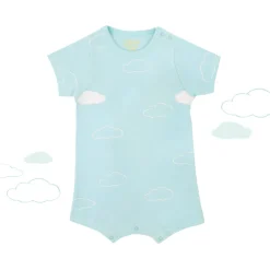 Motherswork x Le Petit Society Baby Organic Short Sleeve Romper in Cloud Print