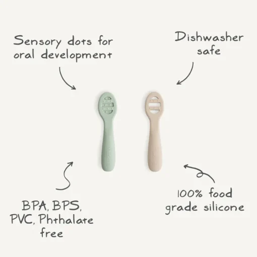 Mushie First Feeding Baby Spoons 2-Pack