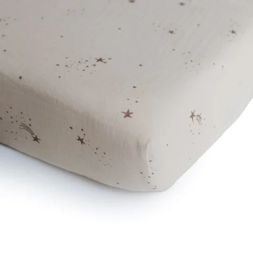 Mushie Muslin Crib Sheet - Medium (120×60x20 cm)
